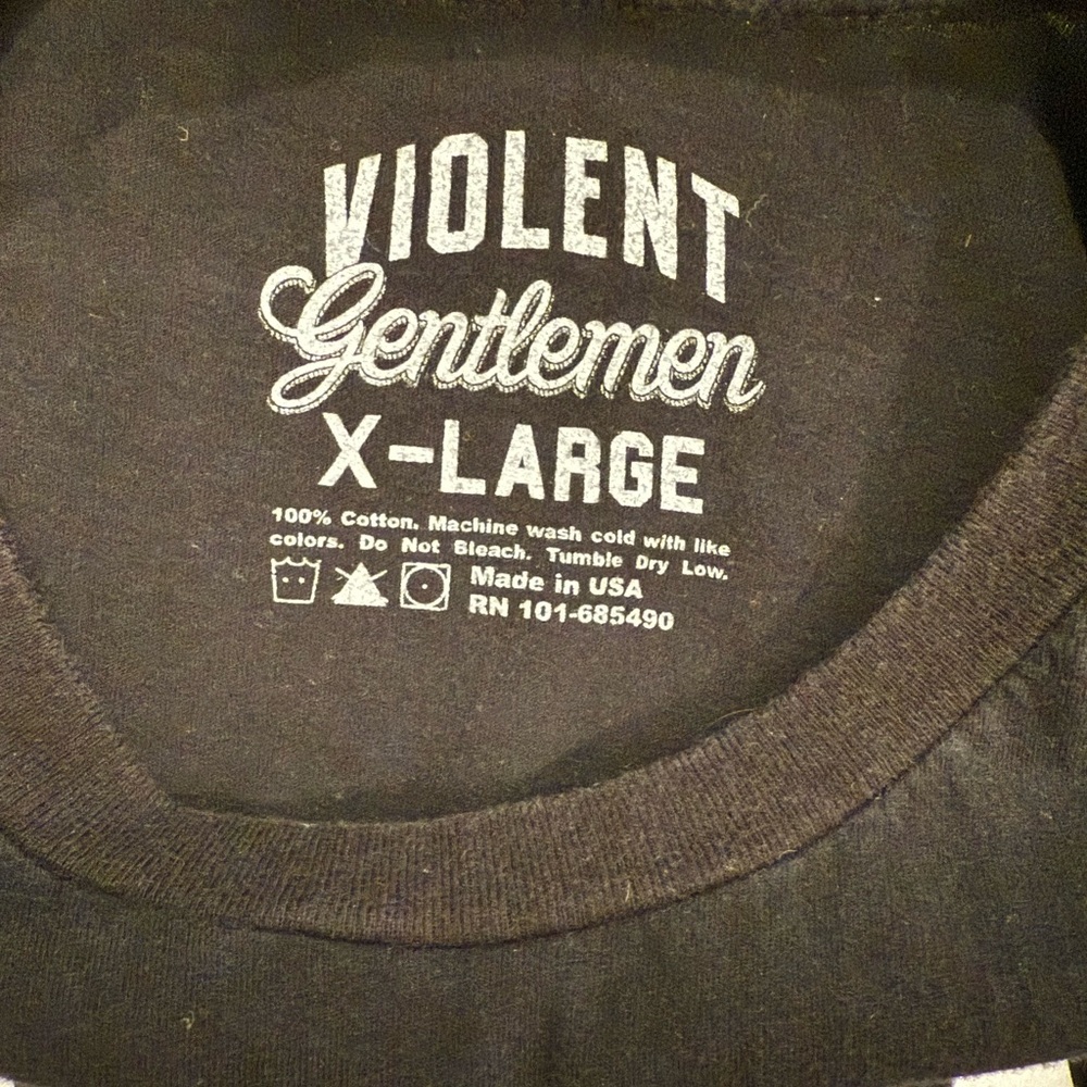 Violent Gentlemen Black Tee, Size XL - Picture 4 of 4